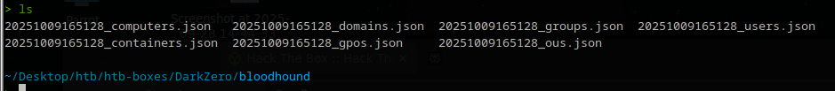 JSON files output