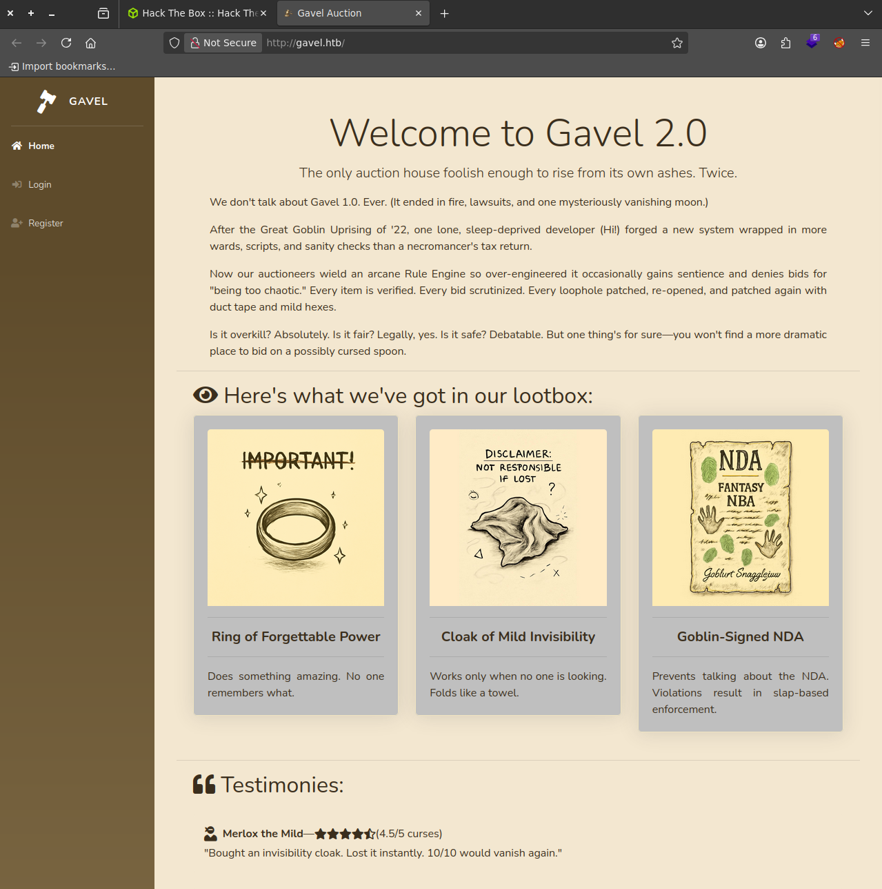 Gavel auction web app