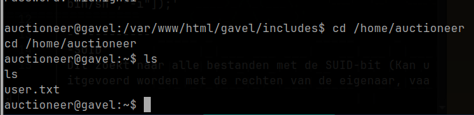 user.txt as auctioneer