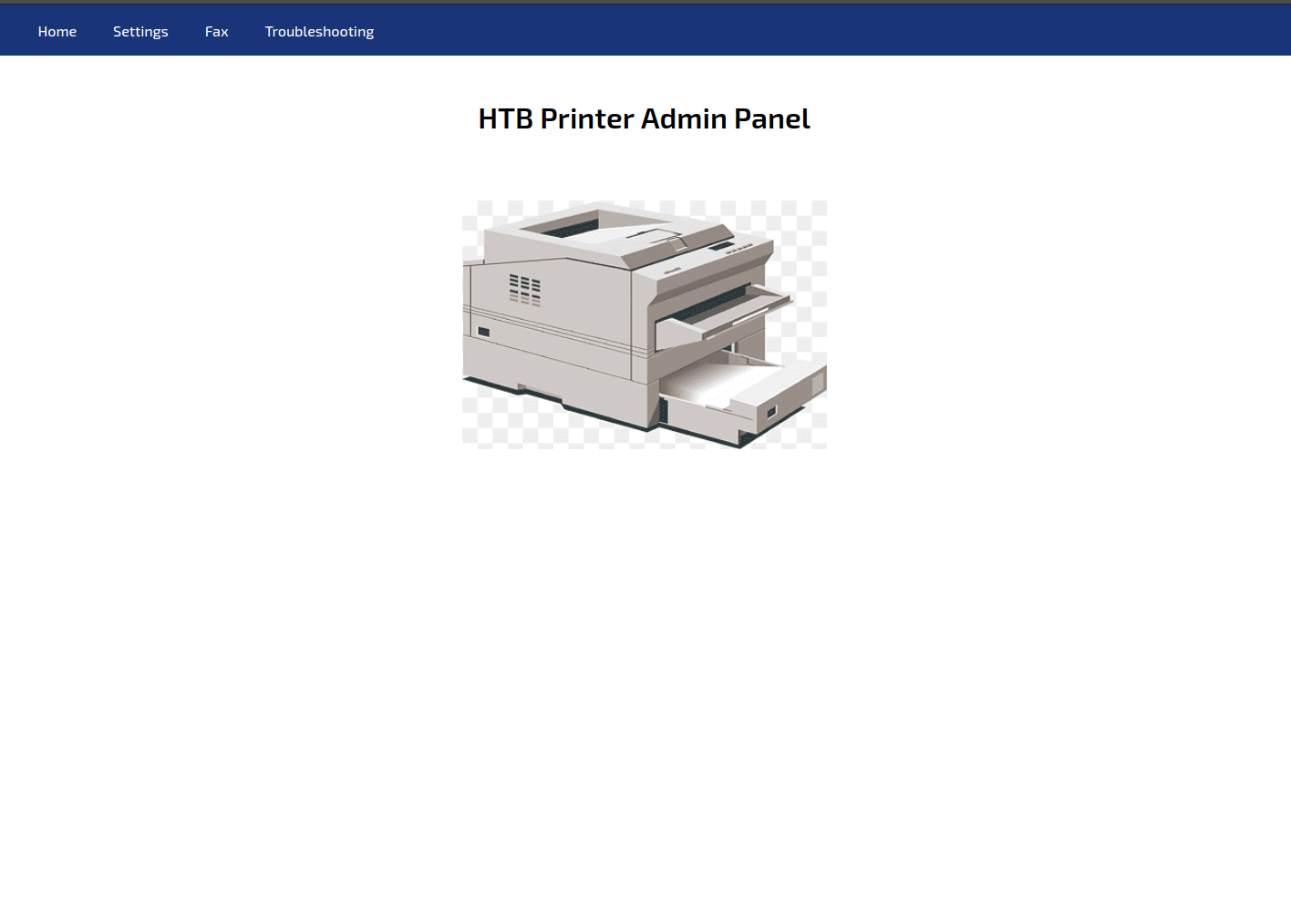 Printer homepage